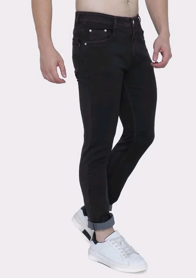 Strechable Denim Regular Fit Mid Waist Light Weight Soft Feel Stretchable Denim Jeans Pant for Men
- 32