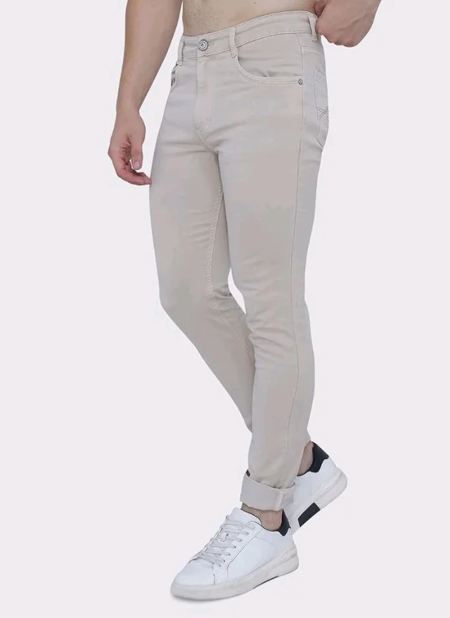 Strechable Denim Regular Fit Mid Waist Light Weight Soft Feel Stretchable Denim Jeans Pant for Men
- 34