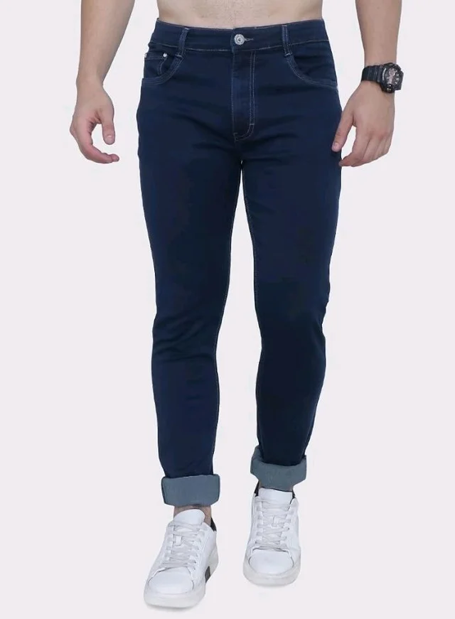 Strechable Denim Regular Fit Mid Waist Light Weight Soft Feel Stretchable Denim Jeans Pant for Men - 32