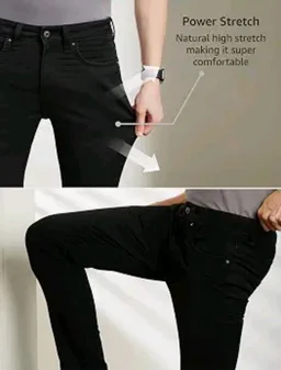Symbol Premium Men's Slim Fit Stretchable Jeans | Casual Denim | Cotton Stretch | Fashion Shades of Black & Blue (Available in Plus Sizes)
- 32