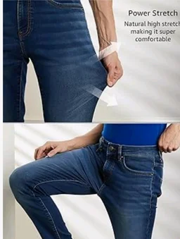 Symbol Premium Men's Slim Fit Stretchable Jeans | Casual Denim | Cotton Stretch | Fashion Shades of Black & Blue (Available in Plus Sizes)
- 32