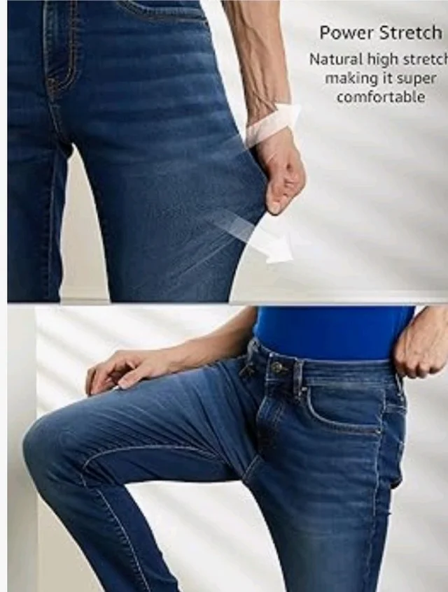 Symbol Premium Men's Slim Fit Stretchable Jeans | Casual Denim | Cotton Stretch | Fashion Shades of Black & Blue (Available in Plus Sizes)
- 32