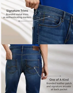 Symbol Premium Men's Slim Fit Stretchable Jeans | Casual Denim | Cotton Stretch | Fashion Shades of Black & Blue (Available in Plus Sizes)
- 32