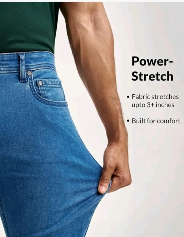 The Pant Project Slim Fit Stretchable Jeans for Men | Mens Denim Cotton Pants | Stylish Ankle Length Jean
- 34