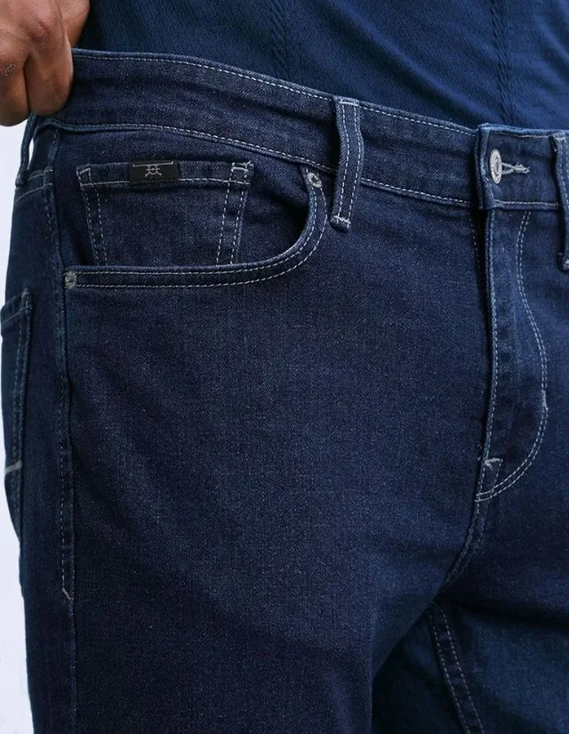 Flying Machine Men's Slim Straight Fit Jeans| Solid | Mid Rise | Stretchable | Jeans for Man - 36