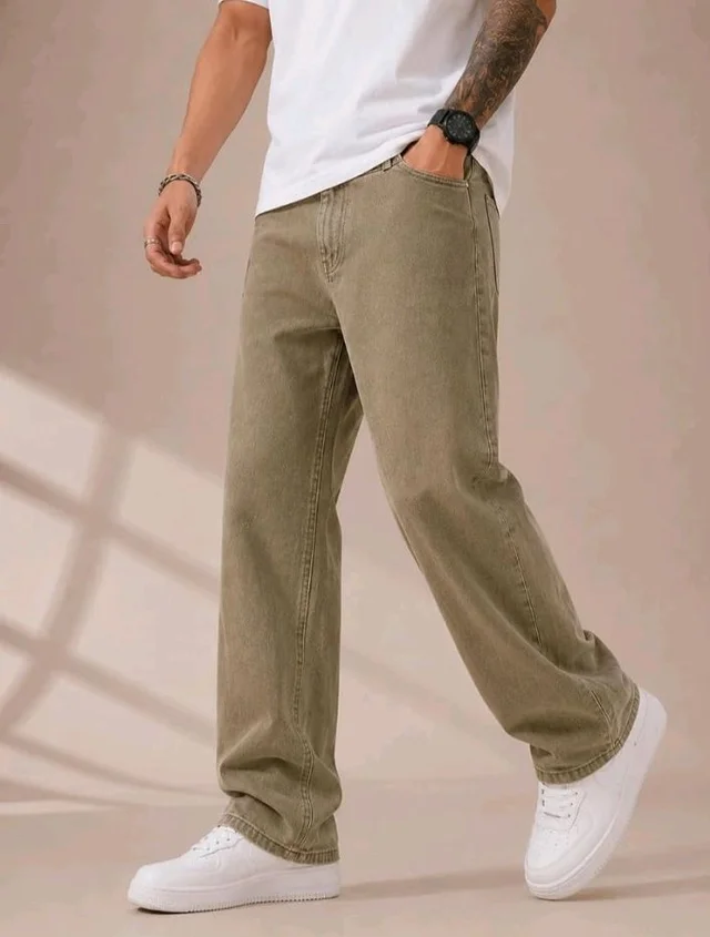Men's Comfortable Casual Denim Jeans || Straight Fit (Jean) for Men || Regular Fit Mid Rise Flat Front Full Length Jeans for Men| Modern & Fashionable for Casualwear - 34