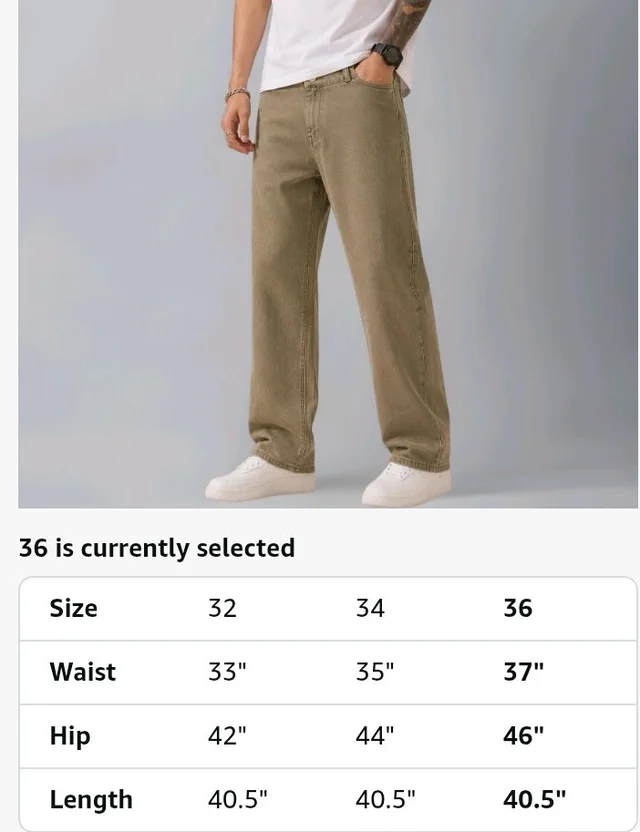 Men's Comfortable Casual Denim Jeans || Straight Fit (Jean) for Men || Regular Fit Mid Rise Flat Front Full Length Jeans for Men| Modern & Fashionable for Casualwear - 34