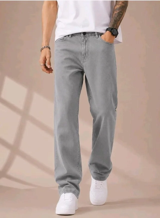 Men's Comfortable Casual Denim Jeans || Straight Fit (Jean) for Men || Regular Fit Mid Rise Flat Front Full Length Jeans for Men| Modern & Fashionable for Casualwear - 34