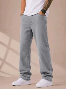 Men's Comfortable Casual Denim Jeans || Straight Fit (Jean) for Men || Regular Fit Mid Rise Flat Front Full Length Jeans for Men| Modern & Fashionable for Casualwear - 34