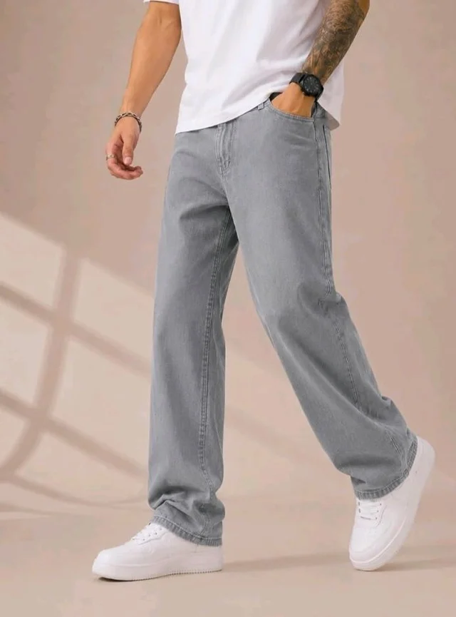 Men's Comfortable Casual Denim Jeans || Straight Fit (Jean) for Men || Regular Fit Mid Rise Flat Front Full Length Jeans for Men| Modern & Fashionable for Casualwear - 34