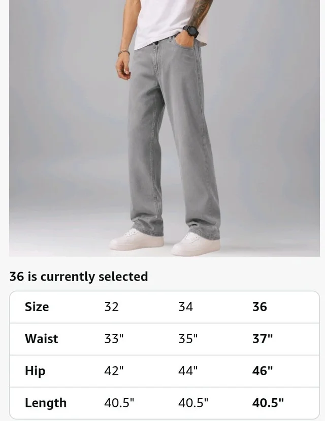 Men's Comfortable Casual Denim Jeans || Straight Fit (Jean) for Men || Regular Fit Mid Rise Flat Front Full Length Jeans for Men| Modern & Fashionable for Casualwear - 34