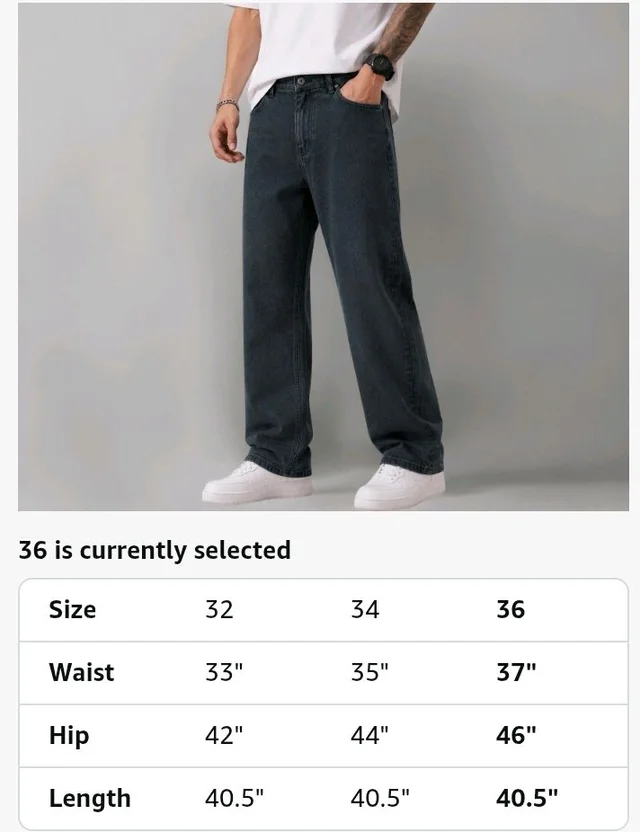 Men's Comfortable Casual Denim Jeans || Straight Fit (Jean) for Men || Regular Fit Mid Rise Flat Front Full Length Jeans for Men| Modern & Fashionable for Casualwear
- 32