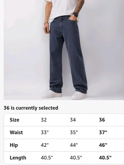 Men's Comfortable Casual Denim Jeans || Straight Fit (Jean) for Men || Regular Fit Mid Rise Flat Front Full Length Jeans for Men| Modern & Fashionable for Casualwear
- 34