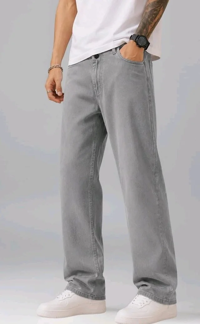 Men's Comfortable Casual Denim Jeans || Straight Fit (Jean) for Men || Regular Fit Mid Rise Flat Front Full Length Jeans for Men| Modern & Fashionable for Casualwear - 34