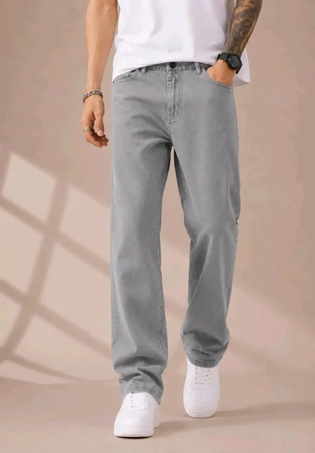 Men's Comfortable Casual Denim Jeans || Straight Fit (Jean) for Men || Regular Fit Mid Rise Flat Front Full Length Jeans for Men| Modern & Fashionable for Casualwear - 34