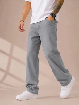 Men's Comfortable Casual Denim Jeans || Straight Fit (Jean) for Men || Regular Fit Mid Rise Flat Front Full Length Jeans for Men| Modern & Fashionable for Casualwear - 34
