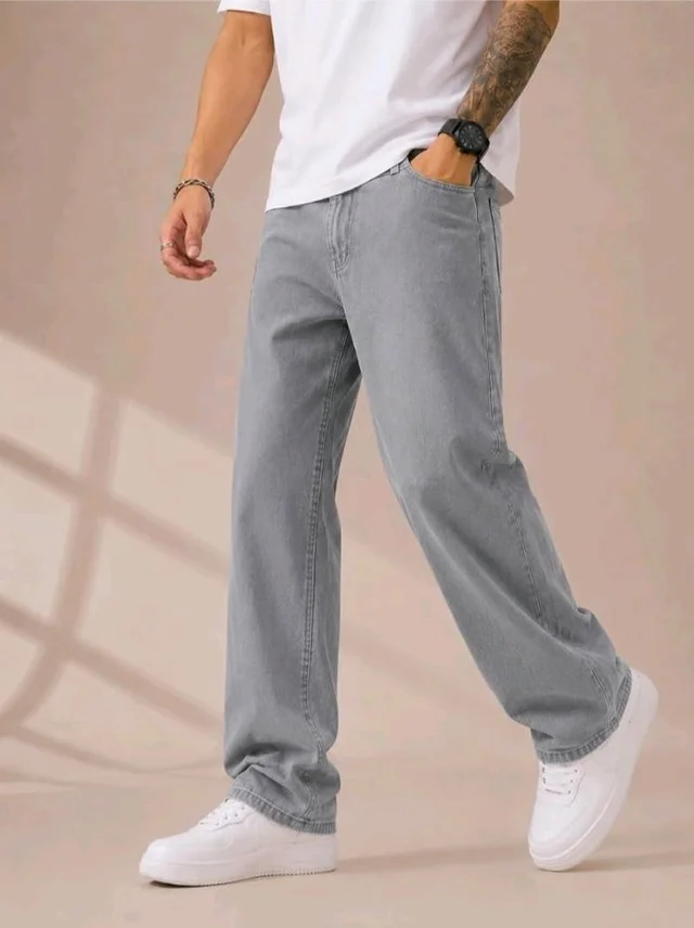 Men's Comfortable Casual Denim Jeans || Straight Fit (Jean) for Men || Regular Fit Mid Rise Flat Front Full Length Jeans for Men| Modern & Fashionable for Casualwear - 34