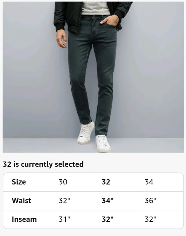 Urbano Fashion Men's Slim Fit Denim Jeans Stretchable - 32