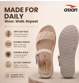 ASIAN CSL-02 OrthoSoft Extra Soft Doctor Slippers for Women | Women's Flip Flop Slippers with Soft Cushion & Arch Support | Broad Strap Casual Slides | Comfortable Daily Wear Footwea - 11