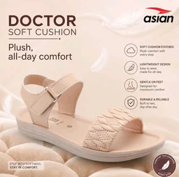 ASIAN CSL-02 OrthoSoft Extra Soft Doctor Slippers for Women | Women's Flip Flop Slippers with Soft Cushion & Arch Support | Broad Strap Casual Slides | Comfortable Daily Wear Footwea - 11