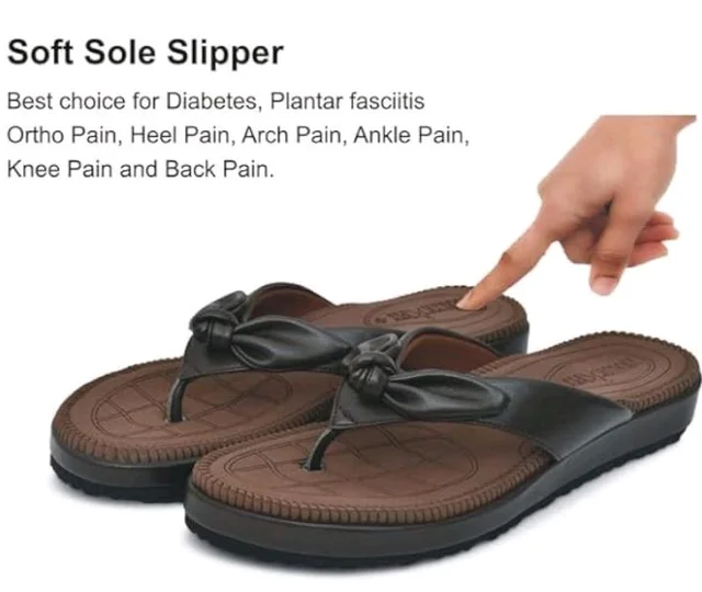 HEALTH FIT Orthopedic with Super Extra Soft Ortho Care Anti-Skid Doubleu Flip-Flops for women Slippers/Doctor Chappal & Footwear HF330
- 8