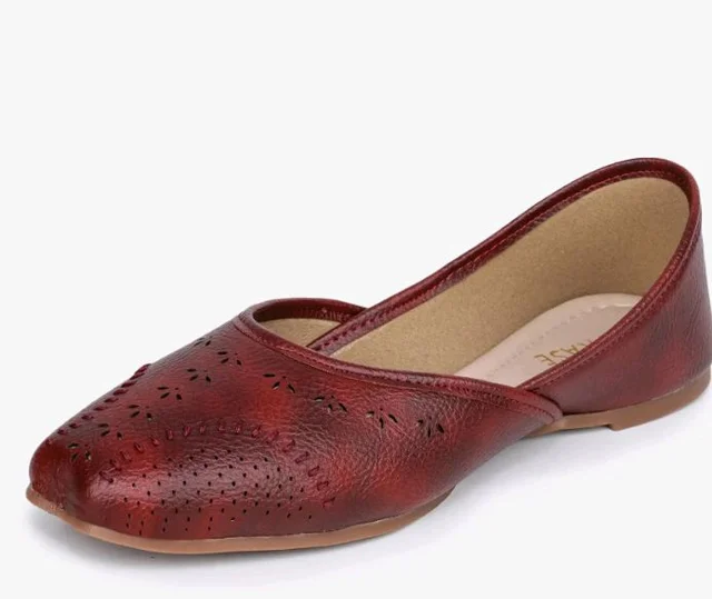 TRASE Traditional Jutti for Women & Girls | Flat Sole, Soft Lining, Cushion Footbed | Casual Wear & Comfortable Ethnic Footwear for Wedding & Festive - 9