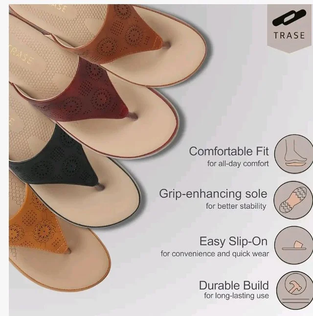 TRASE Flats for Women Stylish | Lightweight Comfortable Slippers for Woman | Soft Sole Ladies Footwear for All Day Comfort - 7