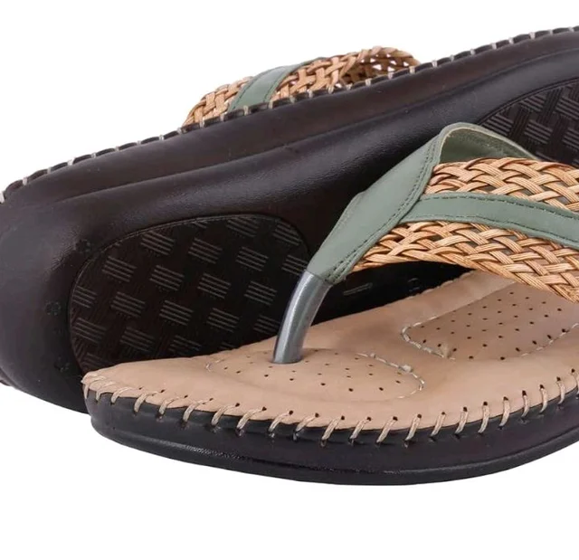 HEALTH FIT Soft Orthopedic Slippers/Doctor Chappal & Footwear with Memory Foam Women Cherry - 10