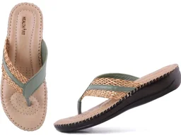 HEALTH FIT Soft Orthopedic Slippers/Doctor Chappal & Footwear with Memory Foam Women Cherry - 10