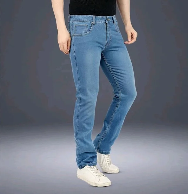Men’s Premium Straight Fit Jeans | Cotton Rich Breathable Denim Pants for Men | Comfortable Regular Wear Casual Jeans - 32