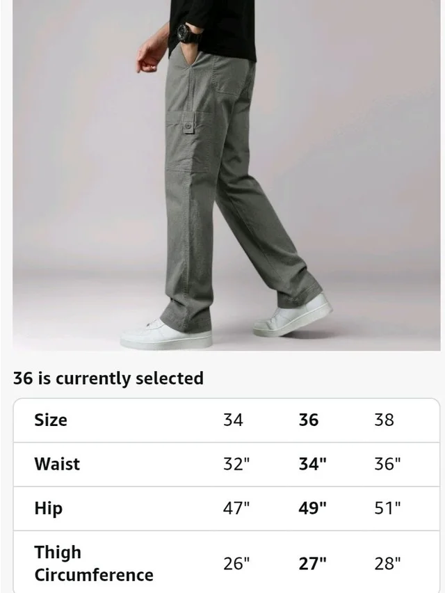 Cargo for Men | Cotton Cargo Pant | Lower for man | Elastic Drawstring Waist Straight Fit Bottoms | Comfortable Breathable Cargos for Casual, Office Wear - 32