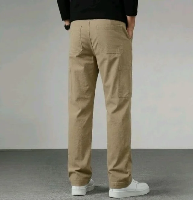 Cargo for Men | Cotton Cargo Pant | Lower for man | Elastic Drawstring Waist Straight Fit Bottoms | Comfortable Breathable Cargos for Casual, Office Wear - 34