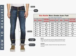 Ben Martin Men's Smart Fit Stretchable Jeans || Mid-Rise Denim Pants with Whisker Wash || Premium Casual Wear Jean for Men || 5 Pocket Jean's for Men's (2) - 32