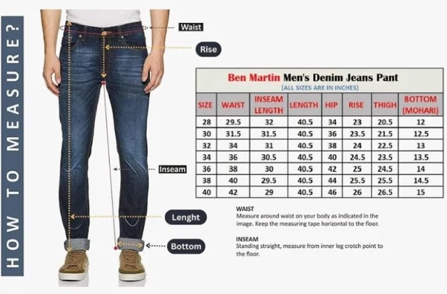 Ben Martin Men's Smart Fit Stretchable Jeans || Mid-Rise Denim Pants with Whisker Wash || Premium Casual Wear Jean for Men || 5 Pocket Jean's for Men's (2) - 32