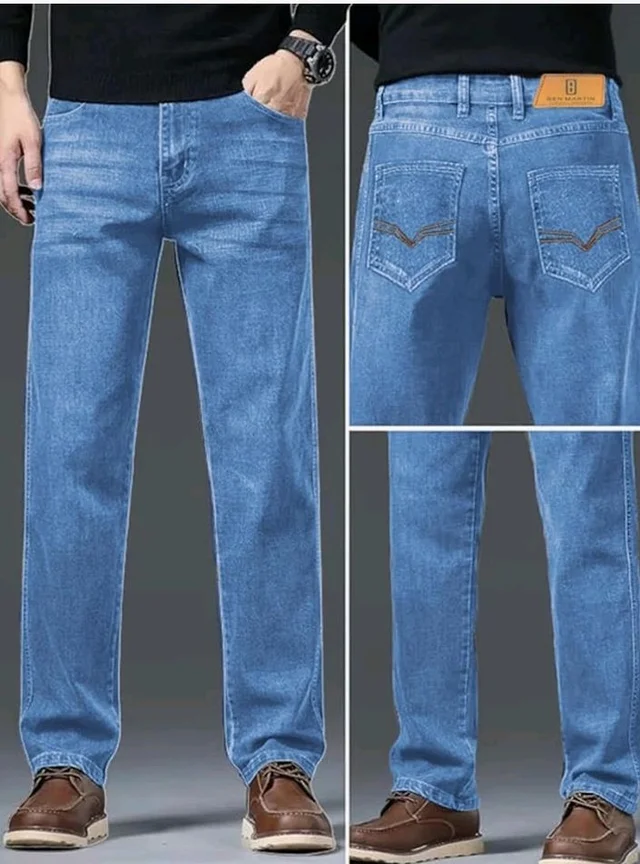 Ben Martin Men's Smart Fit Stretchable Jeans || Mid-Rise Denim Pants with Whisker Wash || Premium Casual Wear Jean for Men || 5 Pocket Jean's for Men's (2) - 32