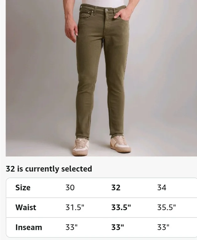 U.S. Polo ASSN. Denim Jeans for Men - Slim Tapered Fit, Mens Jeans for Office & Regular Wear
- 36