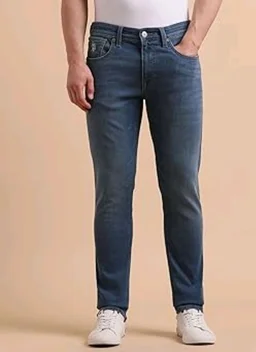 U.S. Polo ASSN. Denim Jeans for Men - Slim Tapered Fit, Mens Jeans for Office & Regular Wear
- 32