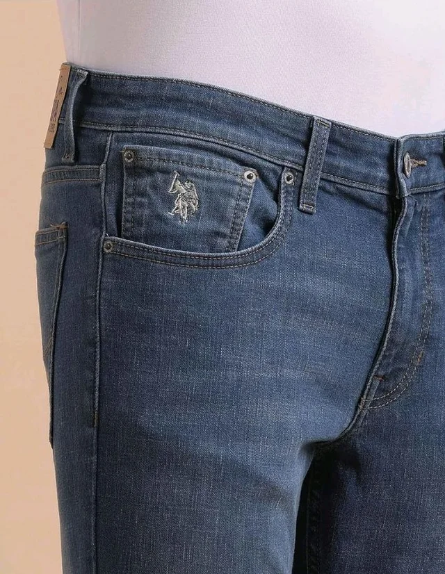 U.S. Polo ASSN. Denim Jeans for Men - Slim Tapered Fit, Mens Jeans for Office & Regular Wear
- 32