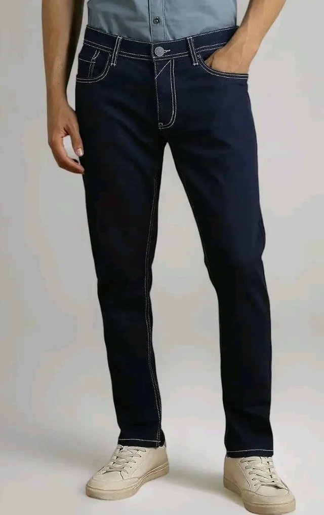 Peter England Men's Slim Tapered Jeans | Denim | Casual Wear | Modern Fit
- 34