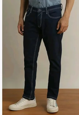 Peter England Men's Slim Tapered Jeans | Denim | Casual Wear | Modern Fit
- 34
