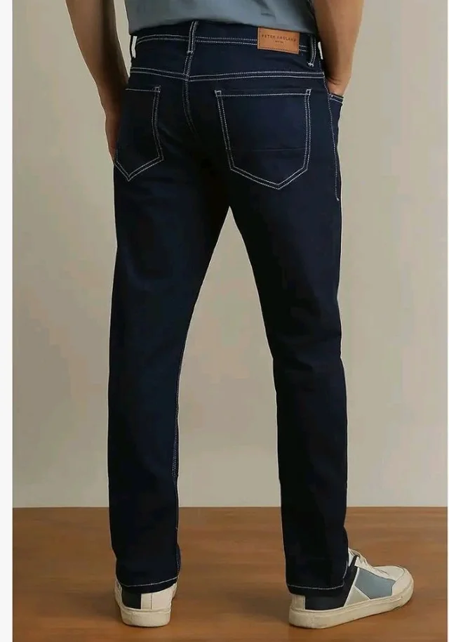Peter England Men's Slim Tapered Jeans | Denim | Casual Wear | Modern Fit
- 34
