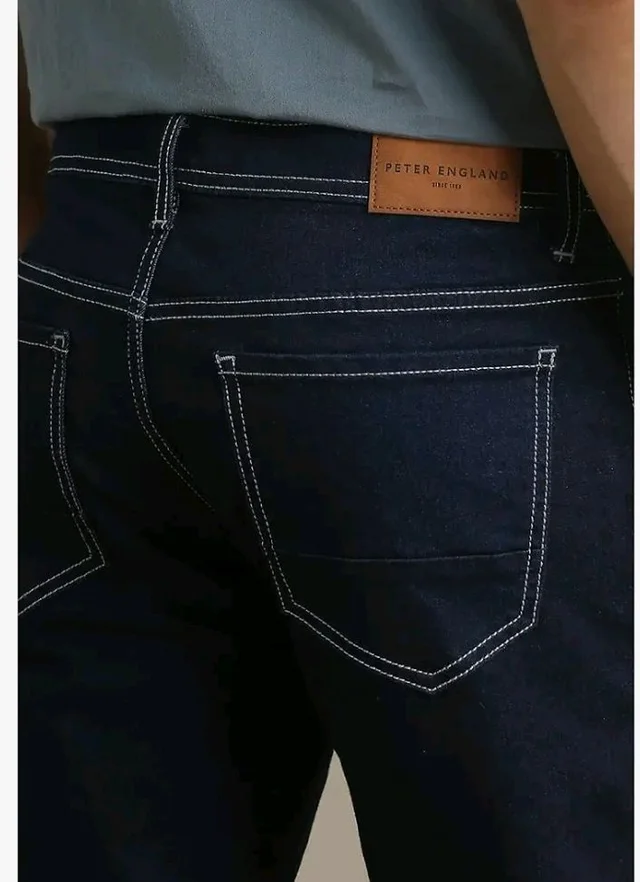 Peter England Men's Slim Tapered Jeans | Denim | Casual Wear | Modern Fit
- 34