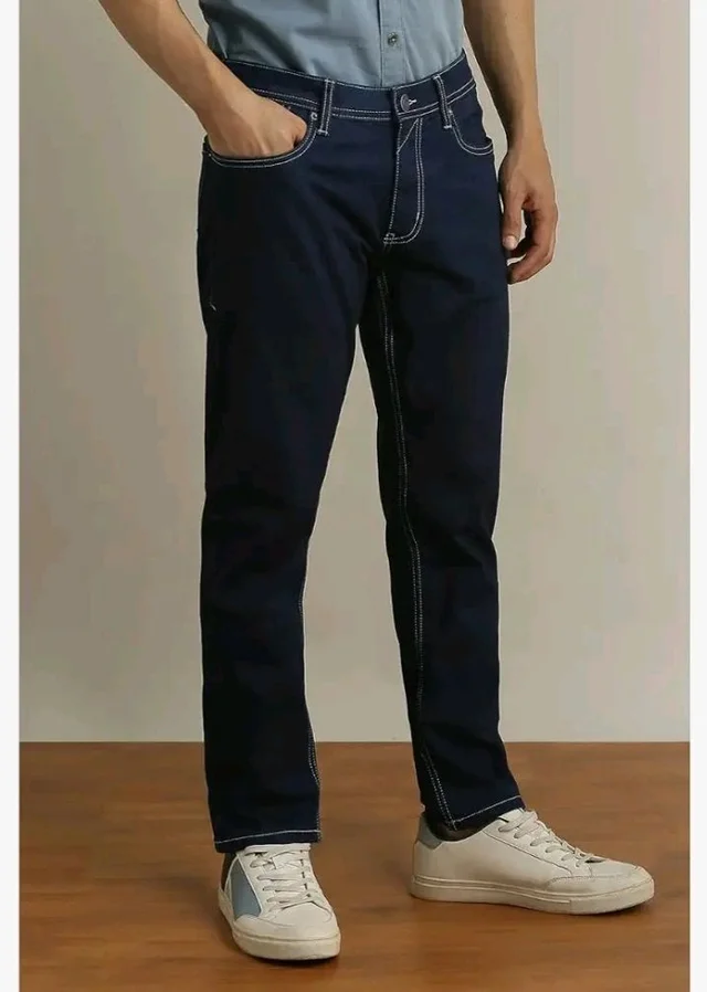 Peter England Men's Slim Tapered Jeans | Denim | Casual Wear | Modern Fit
- 34