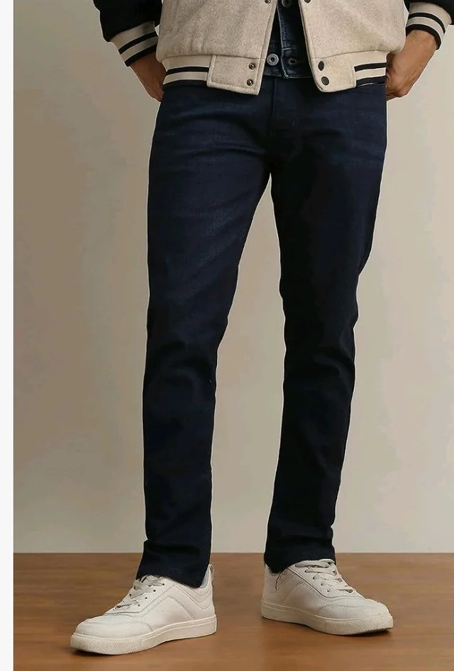 Peter England Men's Slim Tapered Jeans | Denim | Casual Wear | Modern Fit
- 34