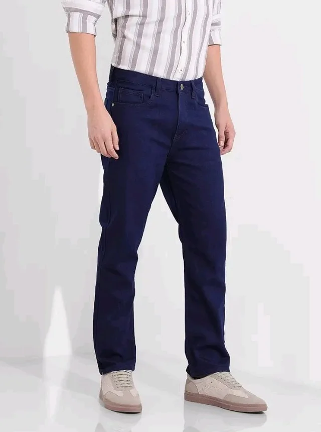 THE INDIAN GARAGE CO Men Slim Straight Fit Solid Mid-Rise Stretchable Jeans
- 34