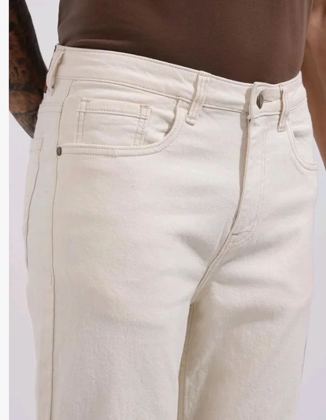 THE INDIAN GARAGE CO Men Slim Straight Fit Solid Mid-Rise Stretchable Jeans
- 32