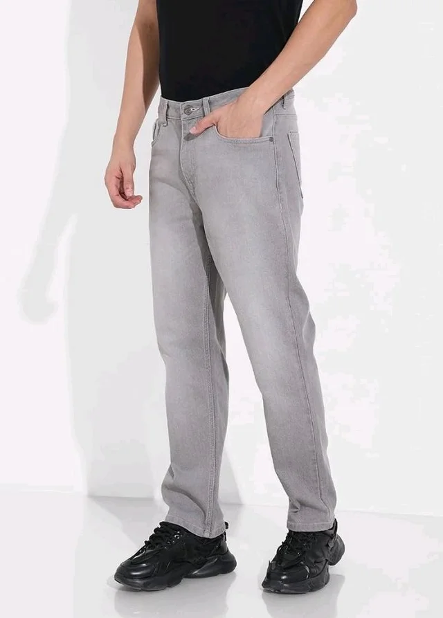 THE INDIAN GARAGE CO Men Slim Straight Fit Solid Mid-Rise Stretchable Jeans - 32