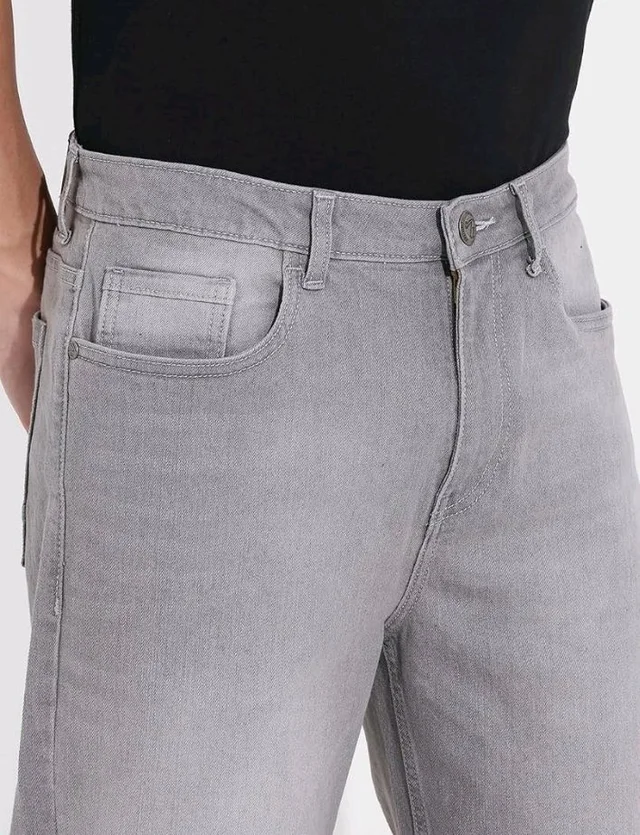 THE INDIAN GARAGE CO Men Slim Straight Fit Solid Mid-Rise Stretchable Jeans - 32