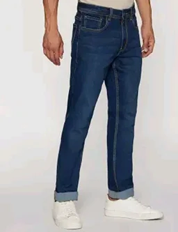 Peter England Men's Tapered Fit Mid Rise Classic Tape Stretchable Twill Jeans - 36