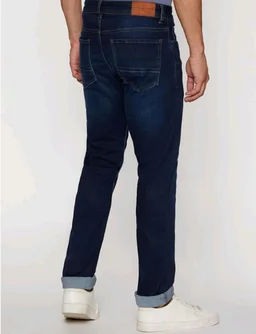 Peter England Men's Tapered Fit Mid Rise Classic Tape Stretchable Twill Jeans - 36
